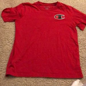 Red champion tee